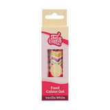 Colorante alimentare Funcakes White Vanilla Gel: colorante alimentare altamente concentrato per pasta, panna, fondente, marzapane, pasticcini, dosaggio leggero, gocce singole per creare colori vivaci, Halal, 30 g