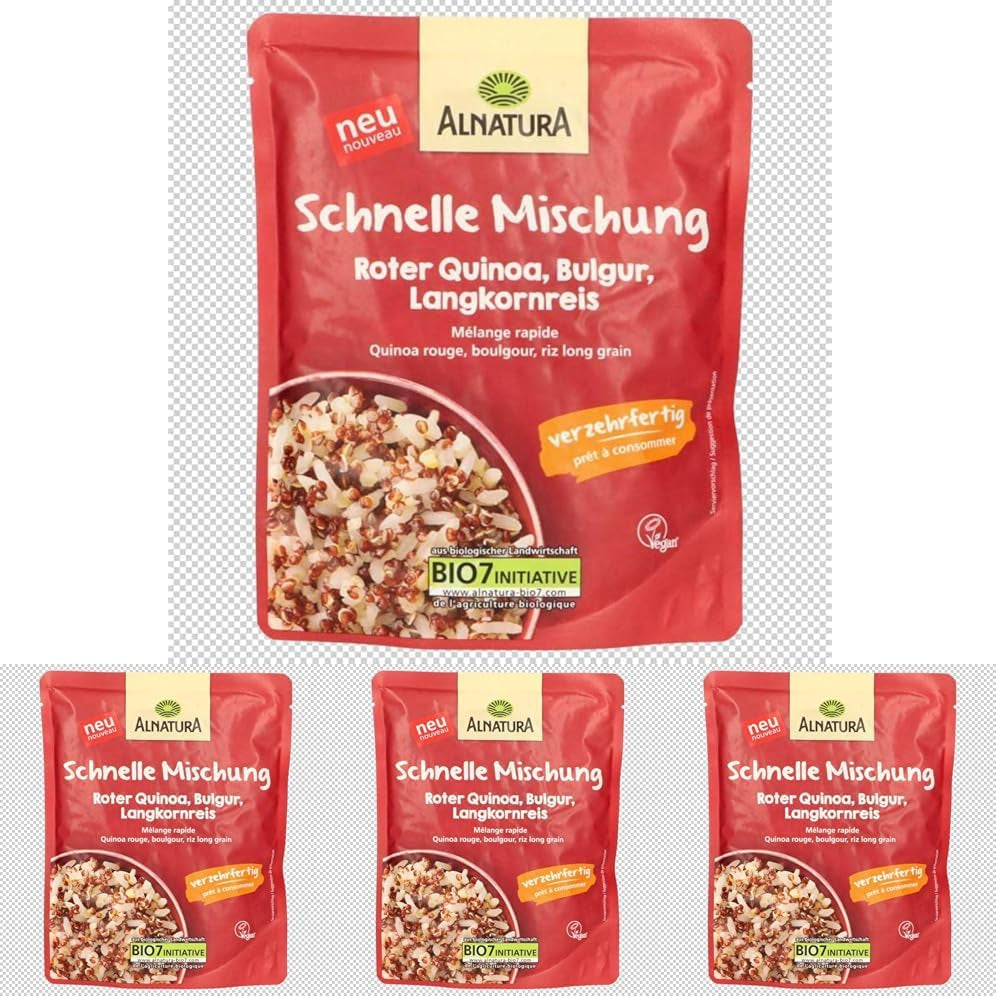 Mix veloce di quinoa rossa, bulgur, riso a chicco lungo, 250 g