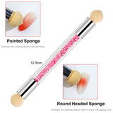 Set di 6 pins per nail art, set di pinsel dal design doppio, set di pinsel per nail art in acrilico Strumento per punteggiare i pinsel per nail art per nail art fai da te (con 1 pezzo di ricambio)