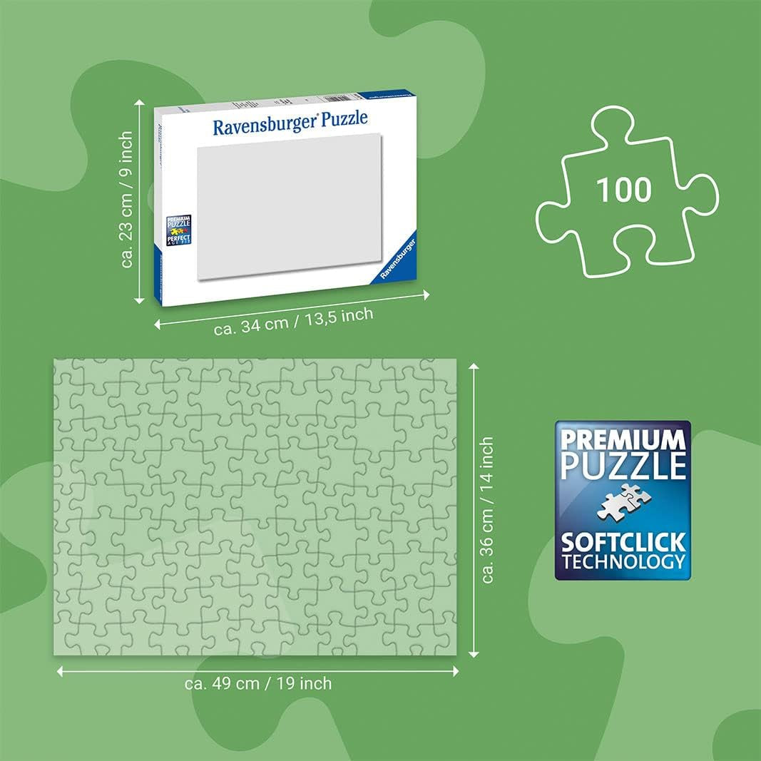 Puzzle per bambini Ravensburger - 10957 Tra i dinosauri - Puzzle Dino per bambini dai 6 anni in su, con 100 pezzi in formato XXL Puzzle Naty Shop
