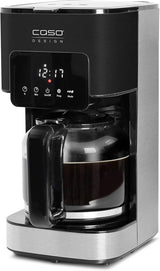 Macchina per caffè espresso CASO Coffee Taste and Style con filtro permanente, 1,5 l, temperatura di erogazione ottimale 92-96 °C, sistema antigoccia, testa di erogazione ottimizzata, acciaio inossidabile, 12 tazze