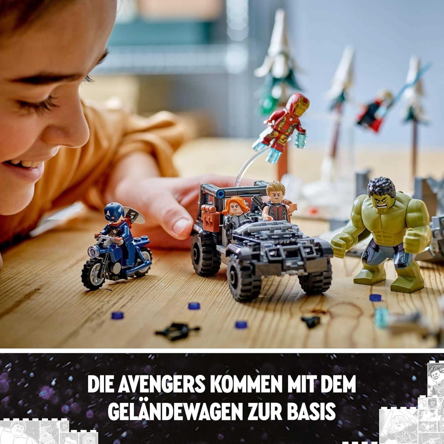 LEGO Marvel Avengers Assemble: Age of Ultron, set costruisci e gioca con 8 minifigure di supereroi come Thor, Hulk e Iron Man, giocattolo costruibile per ragazzi e ragazze, set avventura 76291 Set da costruzione Besuche den LEGO-Store
