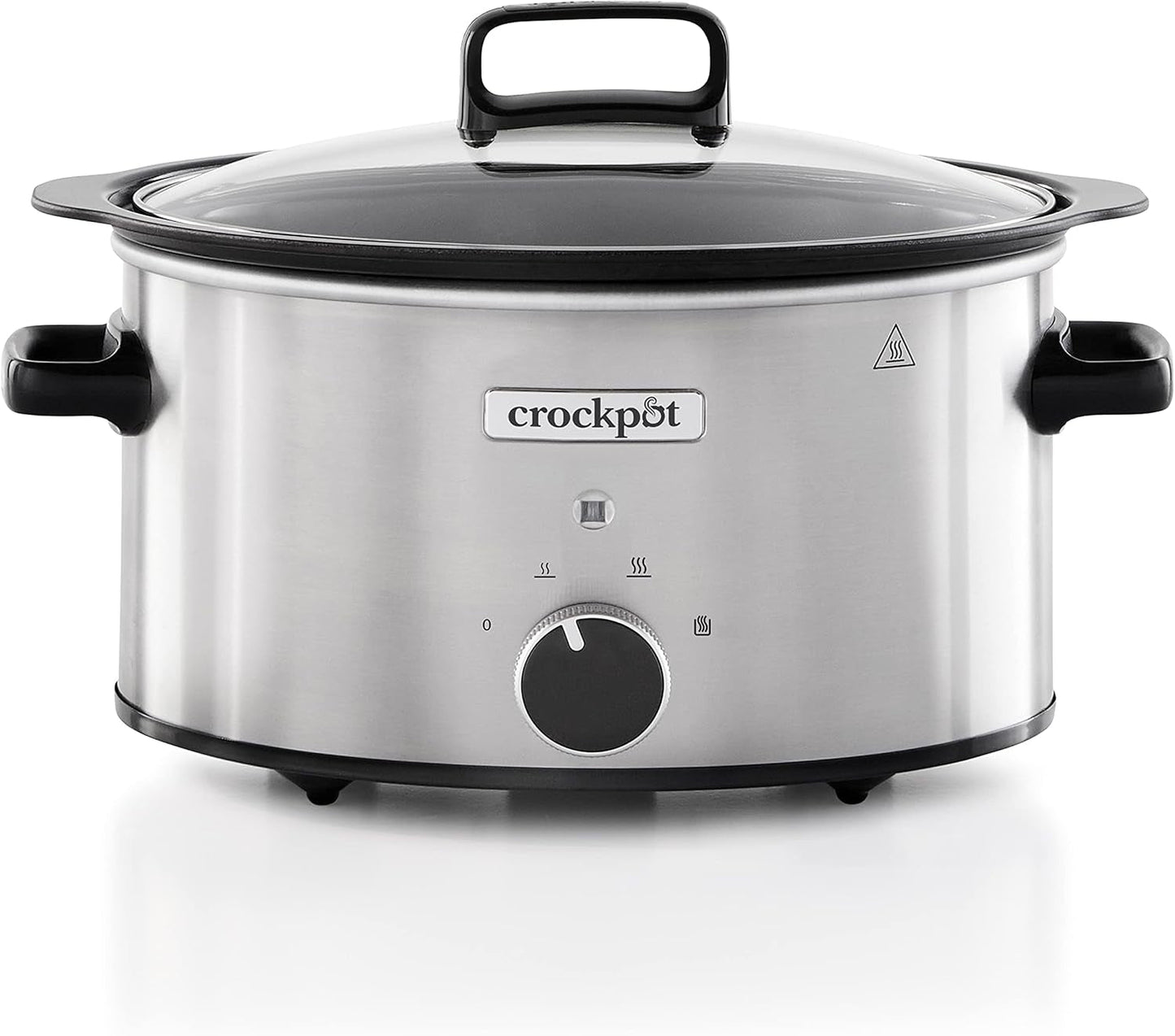 Crockpot a cottura lenta,| 3,5 litri (3-4 persone), contenitore per rosolare carne e verdure, acciaio inox Slow Cooker Naty Shop Default Title