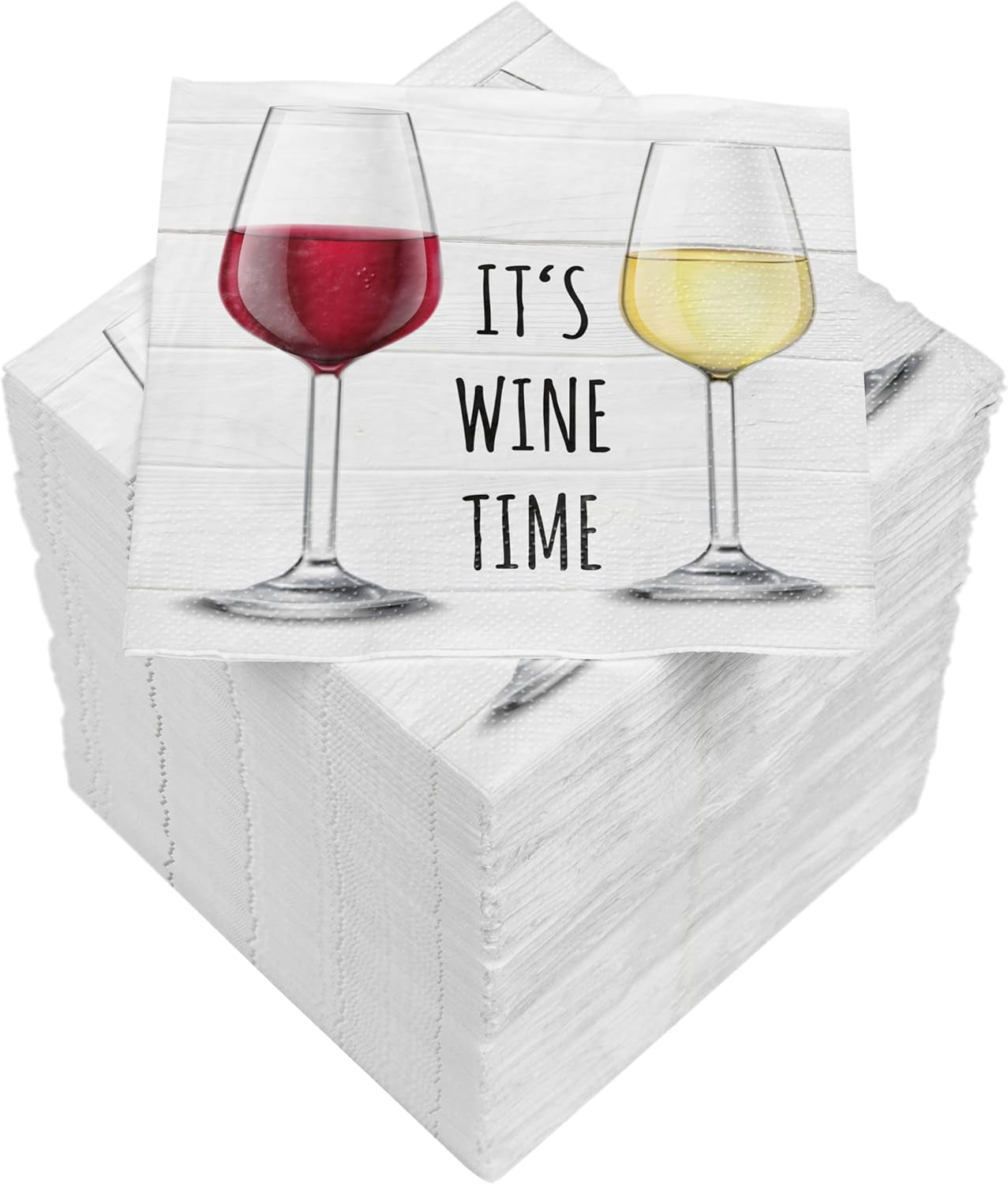 Tovaglioli da cocktail HEKU 'Schön Dass Du Da Bist', 3 strati, 25X25Cm, 150 pezzi I Design elegante I Ideale per festeggiamenti I Praticamente confezionato
