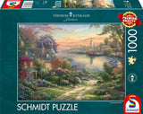 Schmidt Spiele 58785 Thomas Kinkade, Porto del New England, puzzle da 1000 pezzi, colorato Puzzle Naty Shop Titolo predefinito