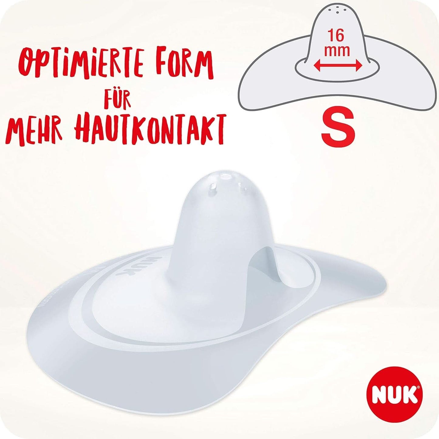 Paracapezzoli NUK | Paracapezzoli per l'allattamento al seno | Protegge dai capezzoli irritati | Silicone sottile | Taglia S (16 mm) | 2 pezzi Accessori per Alimenti e Allattamento Naty Shop