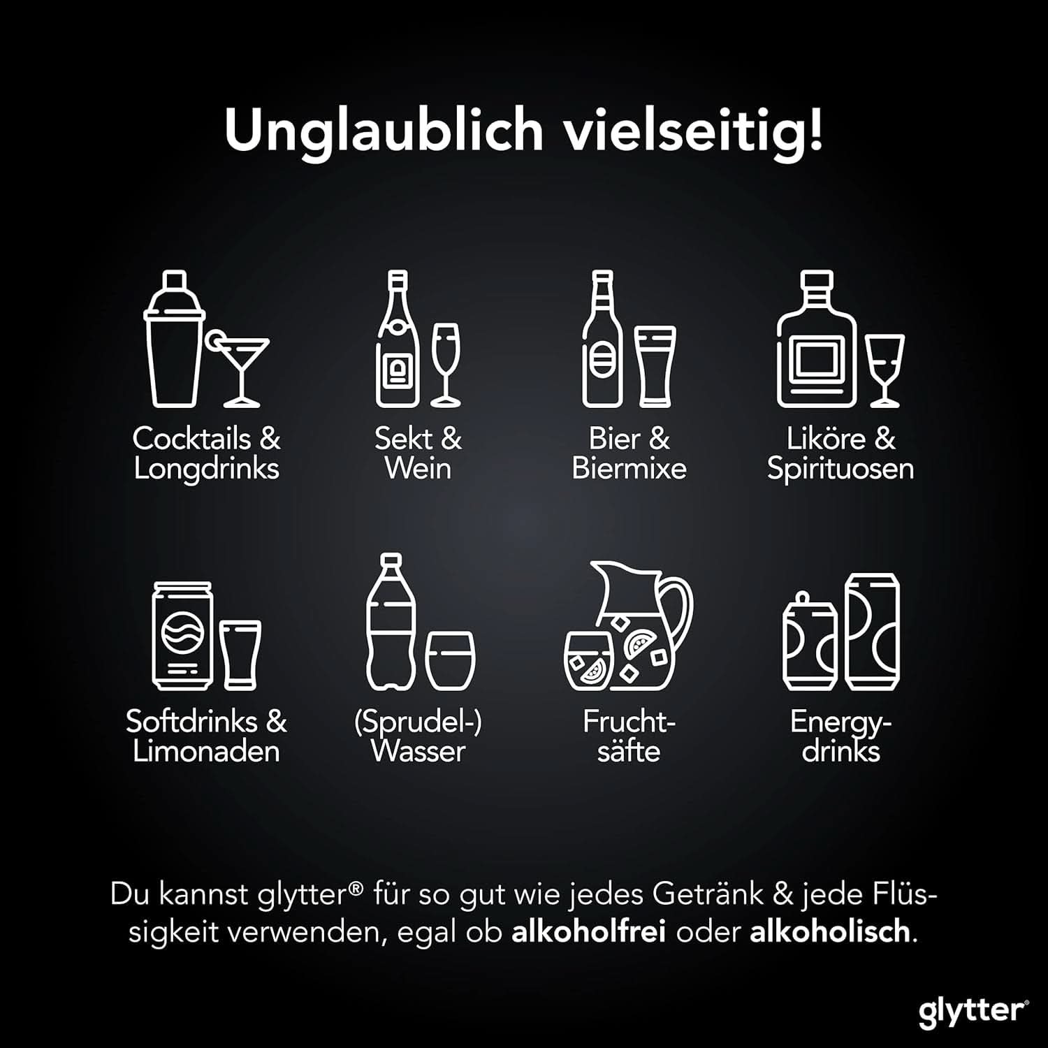 Glytter, Glitter Edibile per bevande e liquidi, 10 grammi Glitter Naty Shop