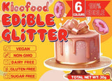 Glitter commestibili, set di 6 tonalità, 5 grammi Glitter Naty Shop