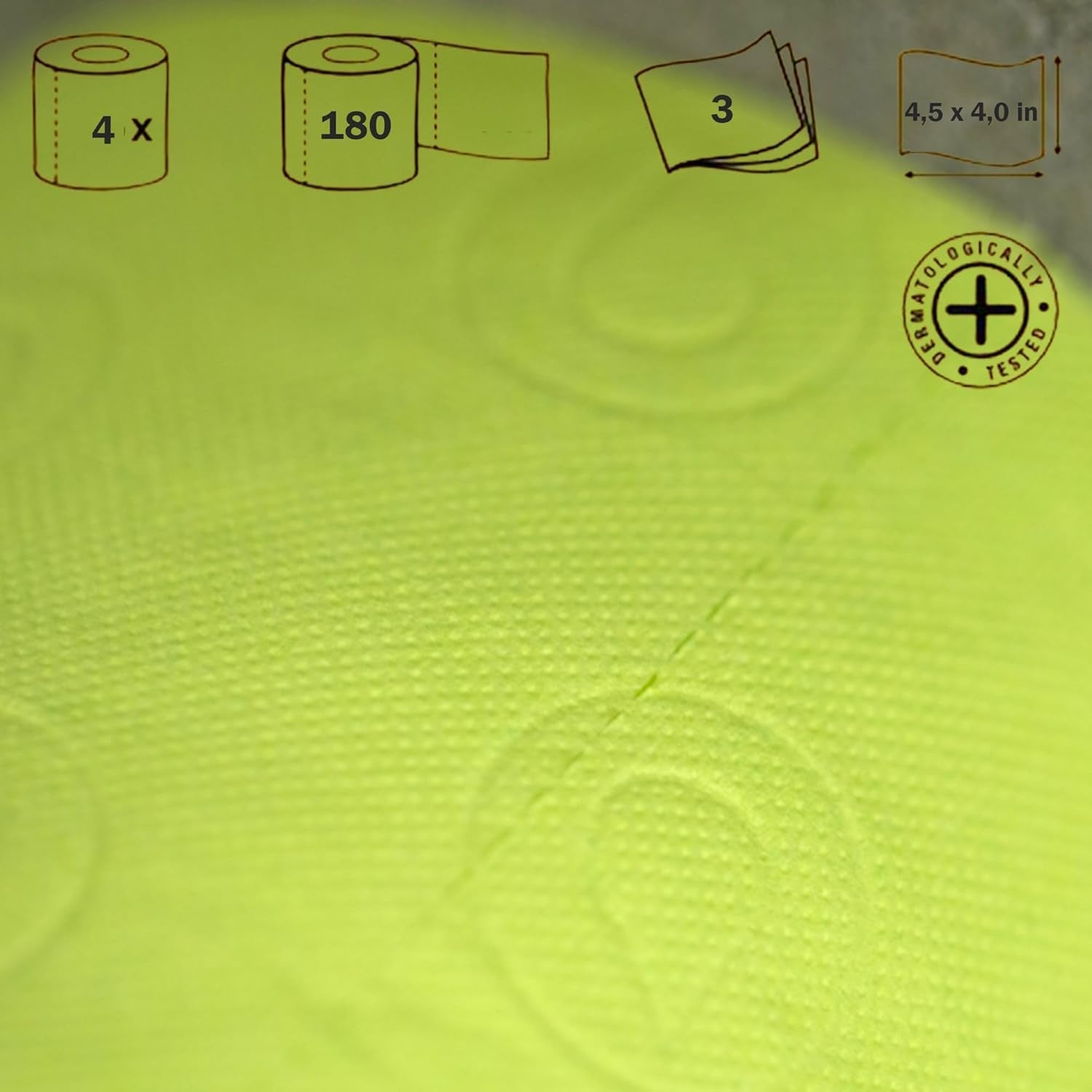 Carta igienica Renova, verde, 4 rotoli