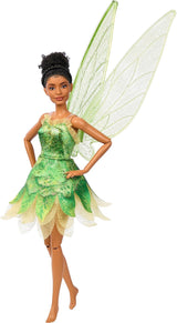 Disney Peter Pan e Wendy Trilli bambola con ali mobili e vestito verde, regalo ispirato al film per i bambini per ricostruire scene o avventure HNY37