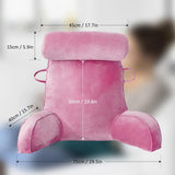 Cuscino da lettura XL per letto e divano con paranuca staccabile, cuscino per la schiena ideale per adulti con memory foam per leggere, lavorare, giocare, guardare la TV, rilassarsi (rosa) confortevole