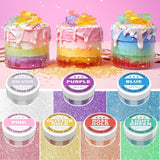 Glitter commestibili - Colorante alimentare in polvere 6G per cioccolato, fragole, muffin, torte, fondente (Viola)