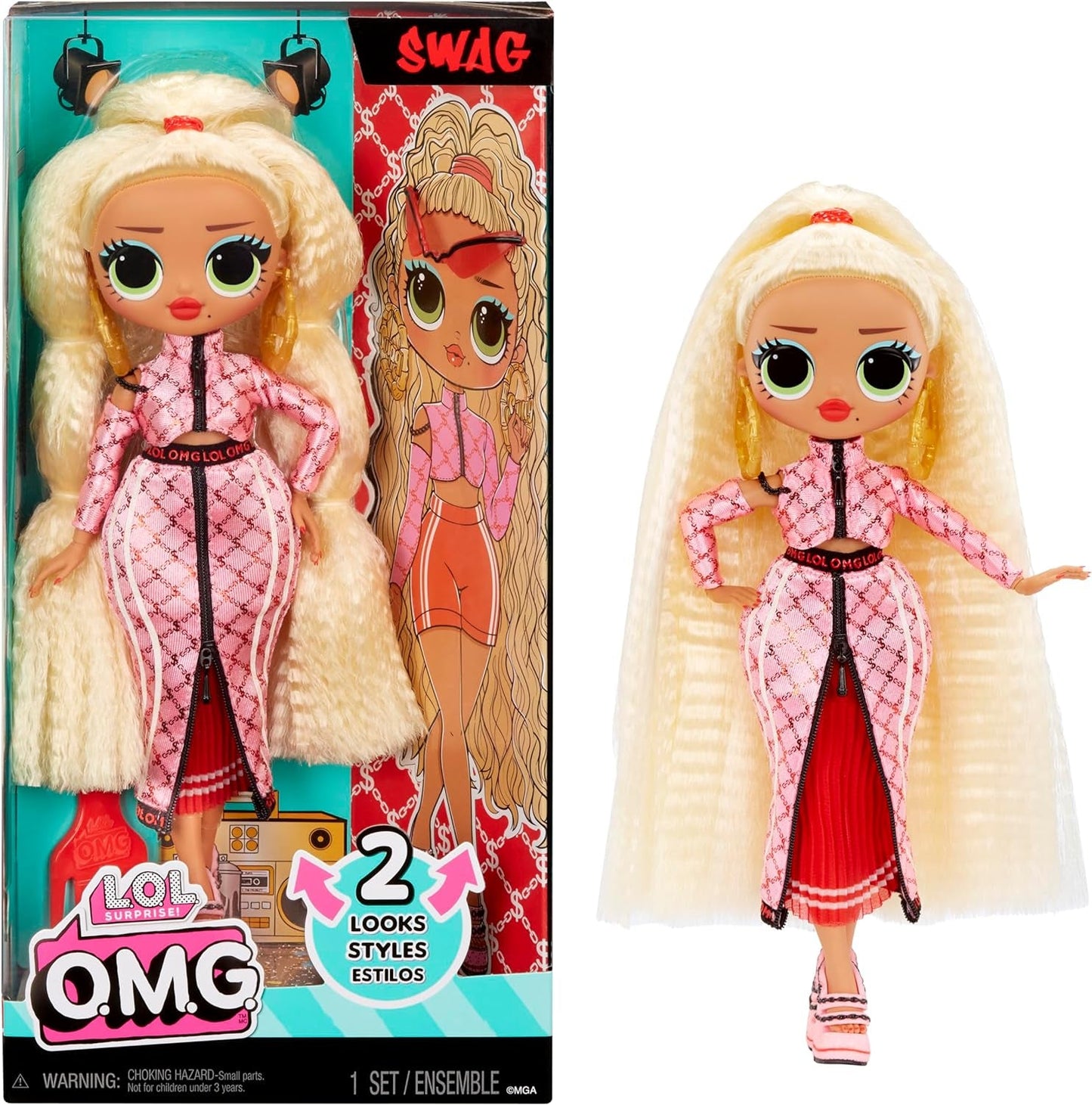 LOL Sorpresa! Bambola alla moda OMG - Articolo regalo - Con tante sorprese, tra cui moda mutevole e accessori favolosi - Ottima per bambini dai 4 anni in su, Rosa