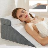 Cuscino da lettura e cuscino elevatore per gambe in piuma Cuscino in memory foam per collo, schiena e gambe, cuscino multifunzionale staccabile per letto, divano, seduta, sonno e riposo, 58x55x28 cm