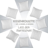 Traumnacht Comfortable roulette pillow, Set of 4 pillows, With quilted cover and foam filling, 40 X 40 cm, Oeko-Tex certified, Made according to the German quality standard Naty Shop standard pillows
