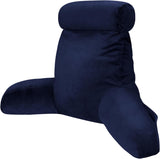 INFANZIA cuscino da lettura con braccioli, memory foam, supporto ergonomico per divano e letto, blu navy