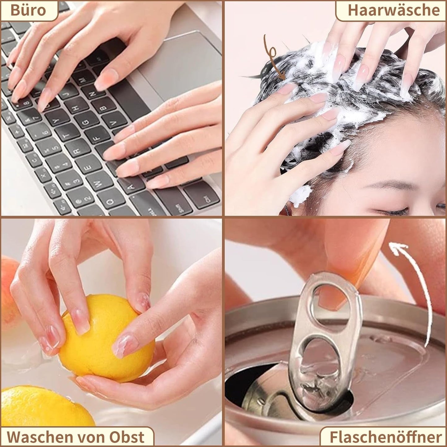 20 compresse adesive per unghie in gelatina - Cuscinetti adesivi biadesivi trasparenti e resistenti, impermeabili, riutilizzabili, stampa sulle unghie Set manicure fai da te Accessori per unghie