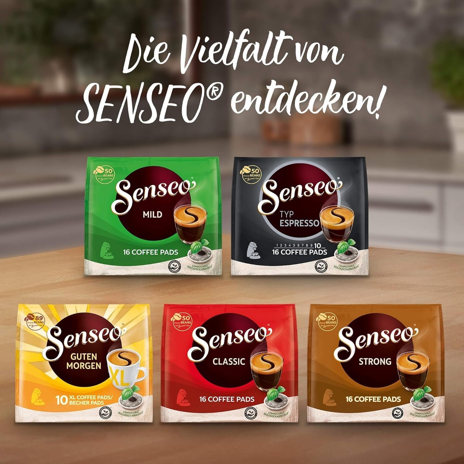 Senseo Pads Extra Forti, 5 x 16 Getränke, 80 Kaffeepads