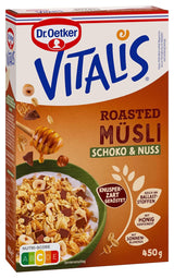 Dr. Oetker Vitalis Muesli Tostato con Mirtilli Rossi e Semi di Zucca: Muesli Tostato con Mirtilli Rossi Secchi, Confezione da 8 (8 x 501g)