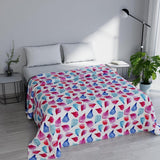 Trapunta estiva stampa fantasia, imbottitura in poliestere, Petali, 260X270Cm Piumini e Trapunte Naty Shop