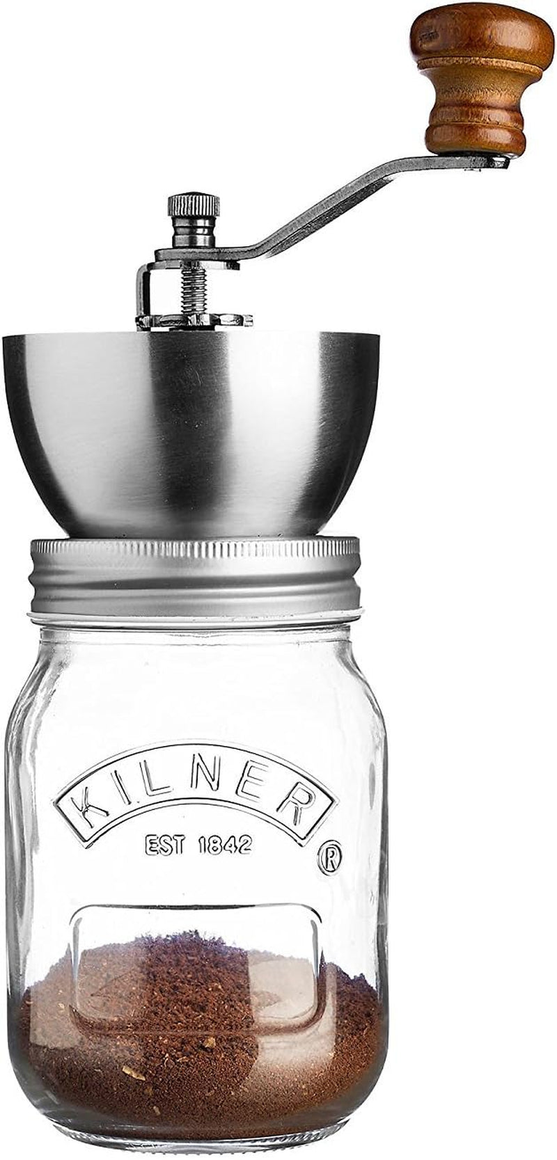 Barattolo per colazione Kilner con cucchiaio / 350 ml, Ø 9,5 cm / 5 pezzi | tazza di muesli da asporto / atossico / contenitore in vetro con coperchio per muesli, porridge e yogurt / contenitore per avena notturna Contenitori per alimenti Naty Shop Macinacaffè