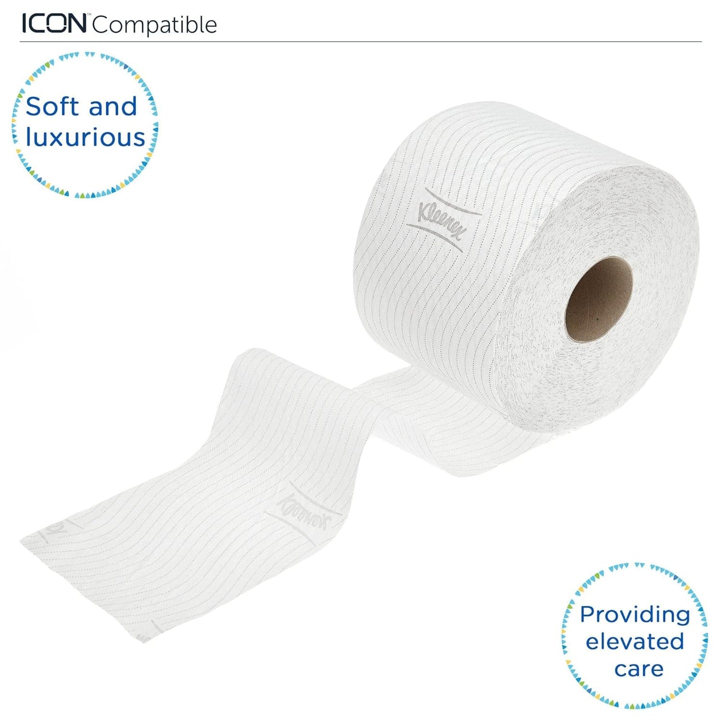 Kleenex Standard Roll 8441 Carta igienica - Carta igienica a 2 veli - 6 confezioni da 6 rotoli x 600 fogli ciascuno, bianco (36 rotoli/21.600 fogli totali)