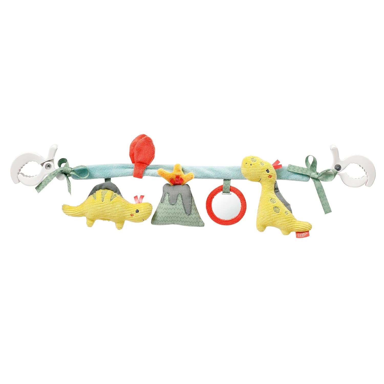 Fehn catena per giostrina Panda Baby Mobile - catena per giostrina con simpatici personaggi - giocattolo flessibile da appendere - giocattolo per passeggino per neonati e bambini da 0+ mesi Baby Toys Naty Shop Happy Dino