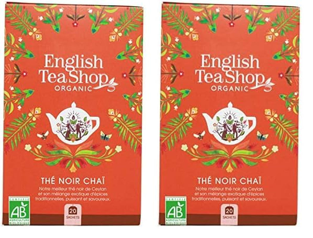 ETS - Tè nero Chai, Naturland BIO, 20 bustine di tè (confezione da 2)