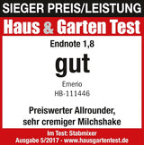 Emerio HB-111446 Robot da cucina, TESTSIEGER Preis/Leistung, Gummierter Rutschfester Griff, Edelstahl, Bpa-Frei, Schwarz, 250W Cucina Naty Shop