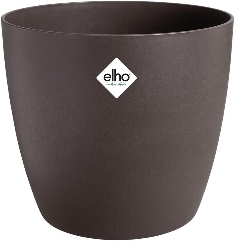 elho The Coffee Collection, pentola rotonda da interni, 18 cm, realizzata con fondi di caffè e plastica riciclata - marrone/marrone espresso