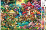Buffalo Games - Aimee Stewart - Merry Mushroom Village Picnic - Puzzle da 1000 pezzi per adulti, puzzle impegnativo, perfetto per serate di gioco - Dimensioni già pronte 26,75 x 19,75 cm Puzzle Naty Shop