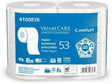 Carta igienica Comfort in cellulosa, Carta igienica 2 veli, 486 Fogli, 4 Pz, Carta igienica bianca,