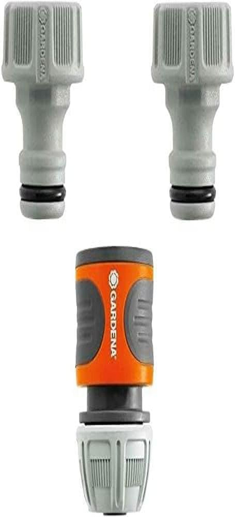 Set di raccordi Gardena: raccordo per tubo flessibile per prolunga da 13 mm (1/2 pollice) e 15 mm (5/8 pollice), anche con alta pressione dell'acqua, montaggio semplice (18283-20)