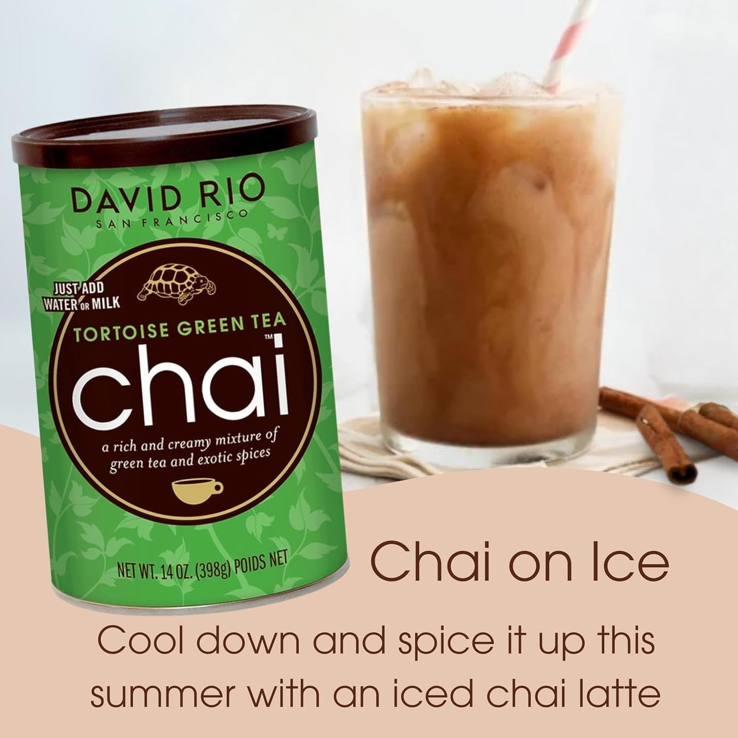 David Rio - Chai verde tartaruga, cartone (1 x 398 g)