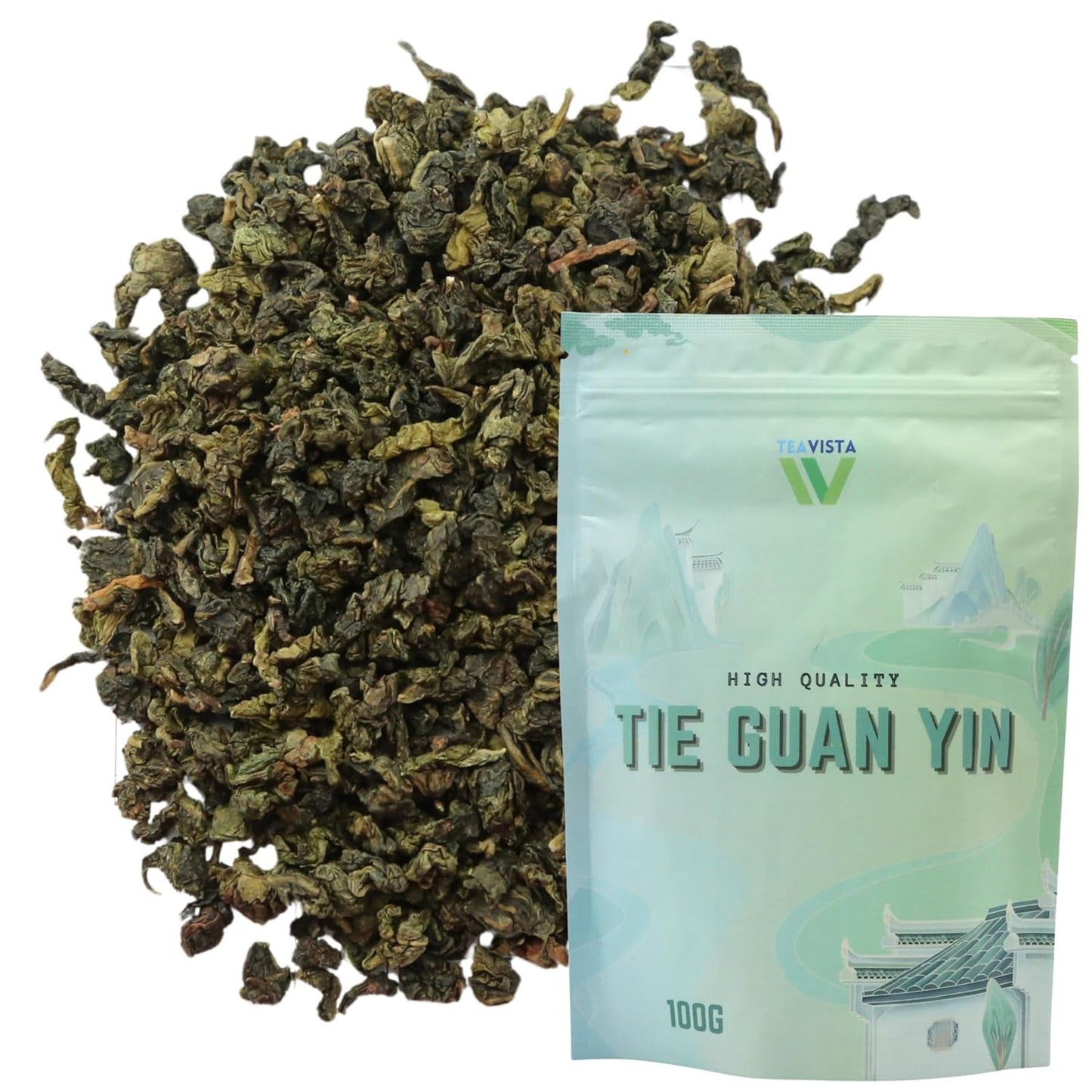 Tè Oolong Tie Guan Yin di Teavista - Tè Oolong cinese premium (Tieguanyin), 100g | Favorisce la digestione e aumenta l'energia