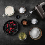 Tefal HT650E Power Mix Silence Miscelatore manuale | 600 Watt | Regolatore di velocità variabile | Funzione Turbo e Auswurf | Motore per il tempo libero estremo | incl. 2 Rührbesen Und 2 Knethaken | Negozio Naty della cucina del grano