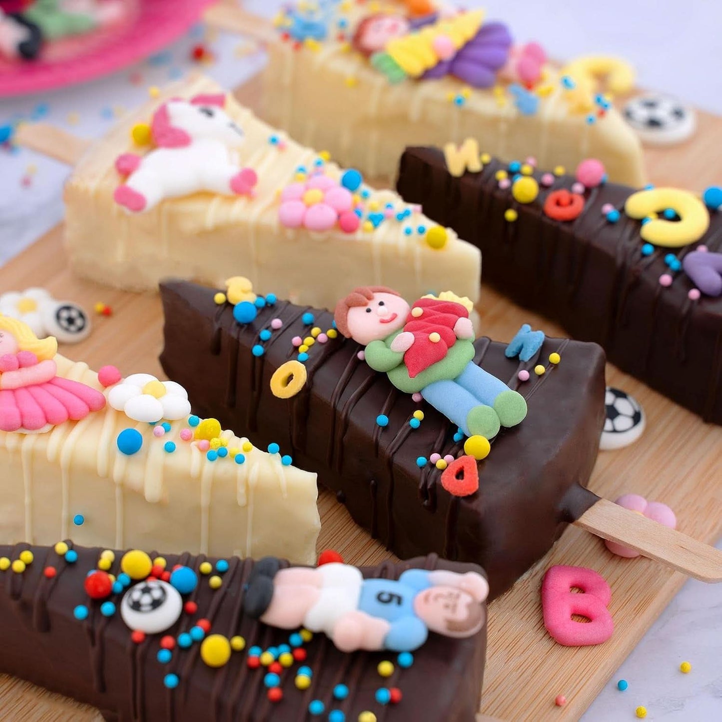 Günthart, 8 figurine di zucchero per l'inizio della scuola e delle lettere, 115 grammi Sprinkles Naty Shop