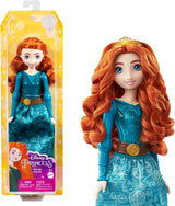 Mattel DISNEY Principessa Aurora - Bambola con abito tipico, scarpe e tiara staccabili, top scintillante e gonna fantasia staccabile, capelli lunghi pettinabili, HLW09 Naty Shop Merida Dolls