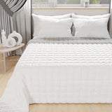 PETTI Artigiani Italiani - Copriletto singolo, copriletto double face, copriletto primaverile, blu notte, bianco, Piumini e trapunte 100% Made in Italy Naty Shop Bianco grigio Una Piazza E Mezza