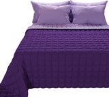 PETTI Artigiani Italiani - Copriletto singolo, copriletto double face, copriletto primaverile, blu notte, bianco, 100% Made in Italy