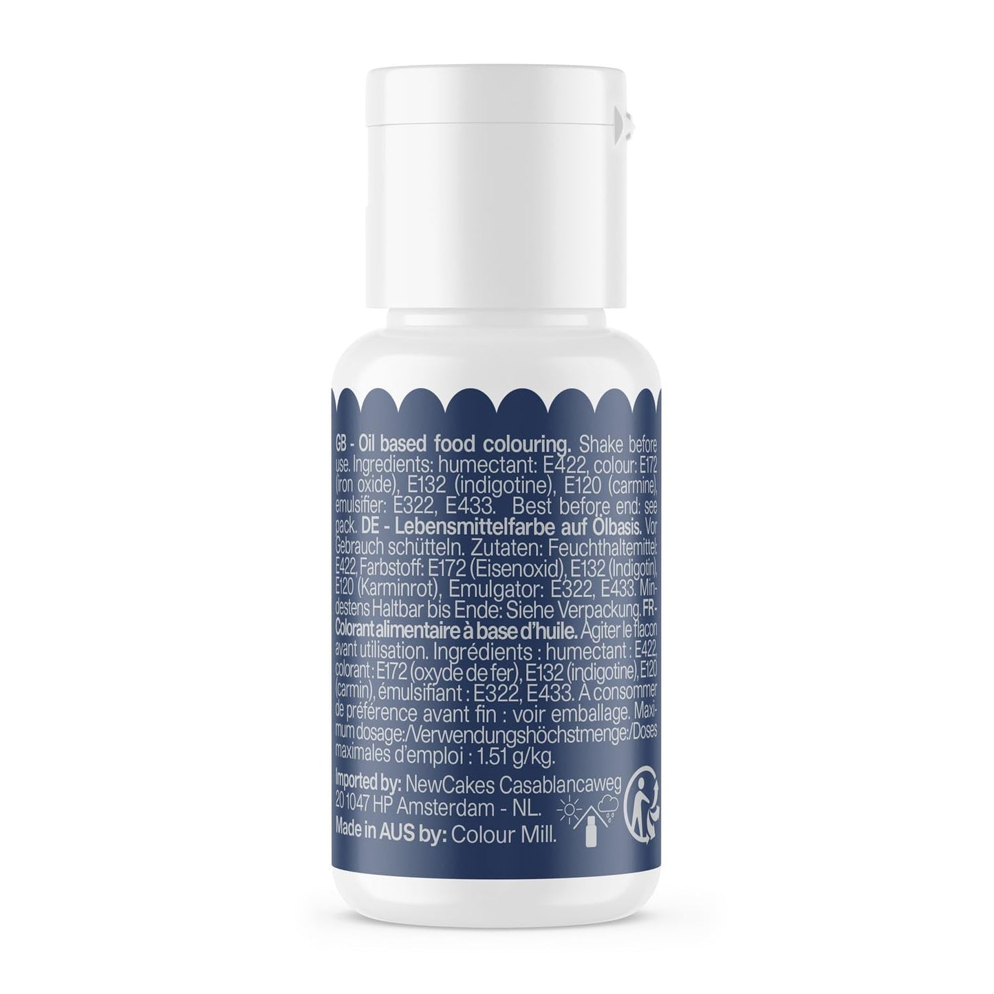 Colorante alimentare Color Mill Oil Blend Midnight Oil - Colorante alimentare per cioccolato, fondente, muffin, torte, dolci, amaretti - Colorante alimentare per decorare torte - 100 ml