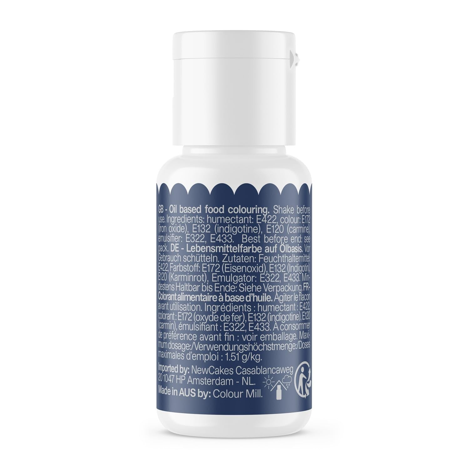 Colorante alimentare Color Mill Oil Blend Midnight Oil - Colorante alimentare per cioccolato, fondente, muffin, torte, dolci, amaretti - Colorante alimentare per decorare torte - 100 ml