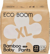Pannolini per neonati in bambù ECO BOOM - Taglia 6 (20 kg), Pannolini pull-up a base vegetale (17 pezzi) - Organici di alta qualità, senza profumo, delicati sulla pelle, super assorbenti
