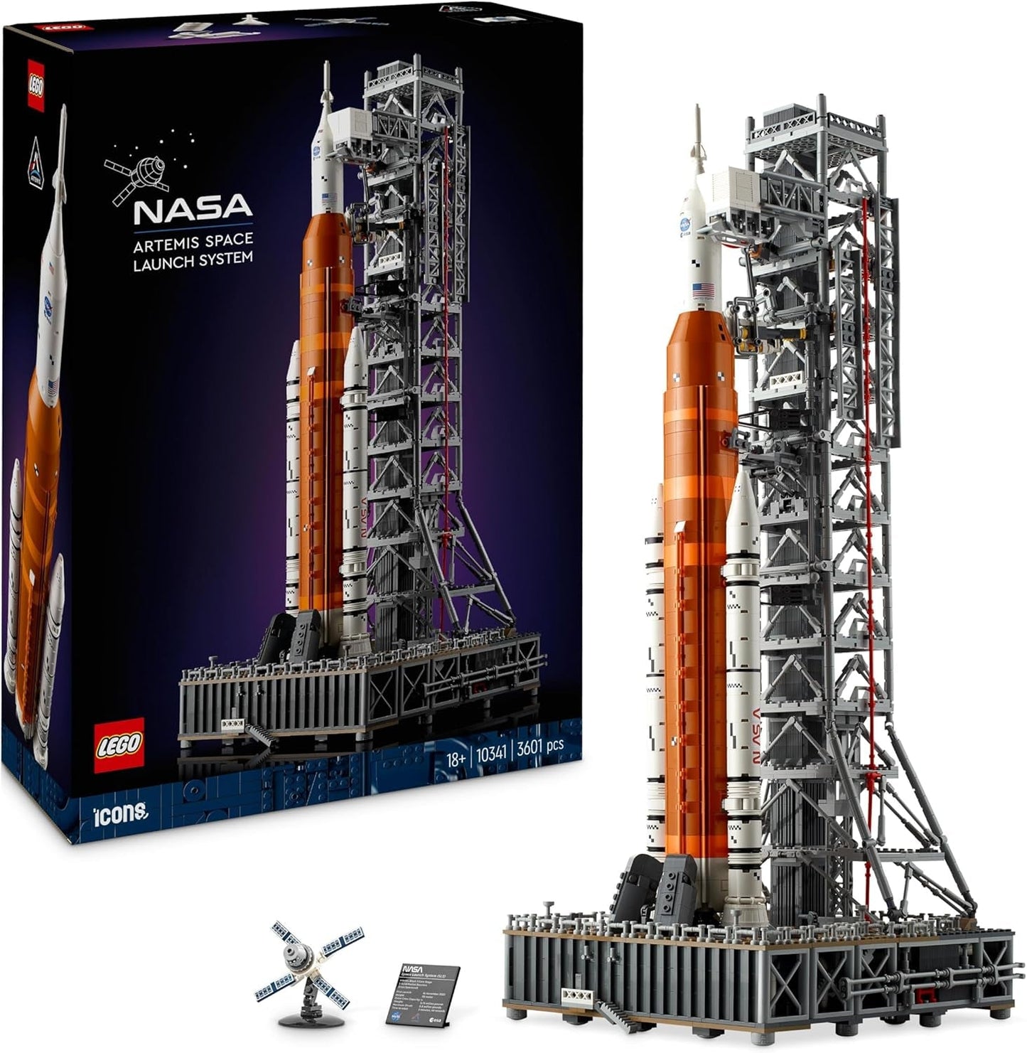 LEGO Icons NASA Artemis regalo sulla piattaforma di lancio Arredamento per soggiorno o ufficio Set da costruzione per adulti con capsula spaziale Orion e piattaforma di lancio Articolo da collezione 10341 Set da costruzione Besuche den LEGO-Store Titolo predefinito
