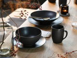 Creatable, 23146, serie SOFT TOUCH BLACK, set di stoviglie da 20 pezzi, servizio combinato in porcellana, lavabile in lavastoviglie e adatto al microonde, prodotto in Portogallo