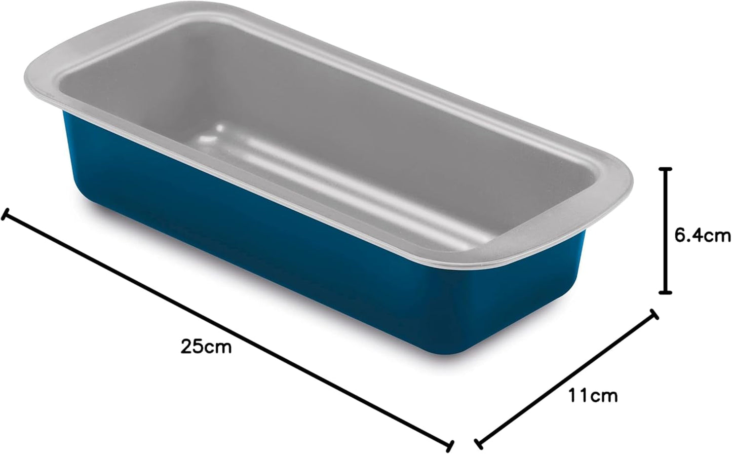 Linea XBake, Forma Plumcake 25x11 cm, in acciaio con rivestimento antiaderente, ecologiche, Stampi e teglie per pasticceria Naty Shop