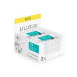 LILLYDOO Feuchttucher Gesicht und Hände 160 Stück (8 X 20), 100% Plastikfrei Naty Shop