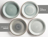 MÄSER Servizio da tavola per 6 persone, look vintage moderno, servizio da tavola da 12 pezzi, dipinto a mano, blu, piastrelle, blu fumo (Bel Tempo II)