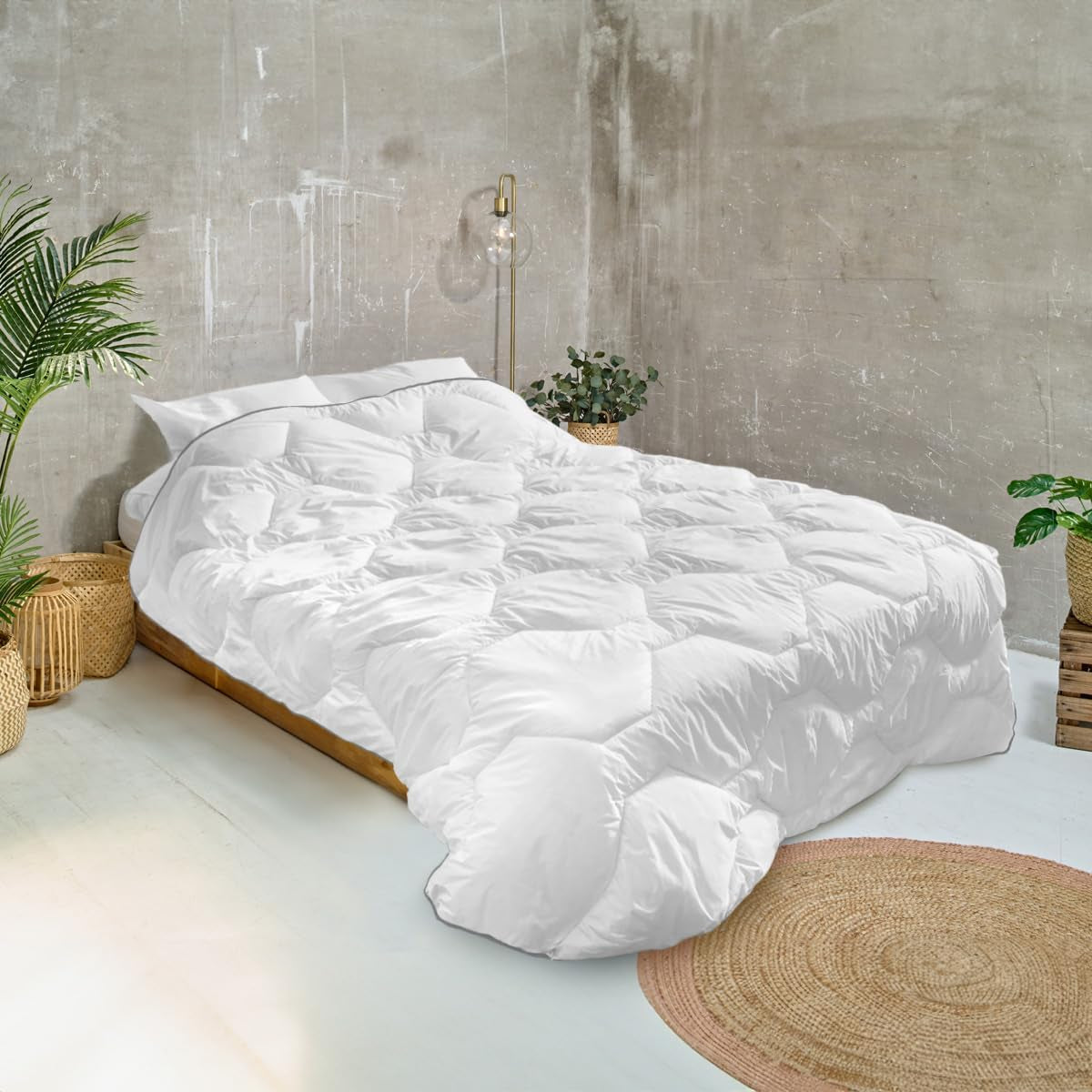 Coperta Supreme Bleu Câlin, molto calda, busta extra morbida, super morbida, comfort alberghiero, 140 X 200 cm Piumini e trapunte Naty Shop