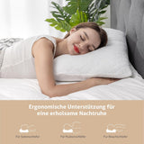 Cuscino in memory foam EGO HOME 40x80 cm con memory foam triturato - Cuscino di supporto per il collo traspirante ed ergonomico per chi dorme sul fianco, sulla schiena o sulla pancia - Certificato Oeko-Tex - Fodera lavabile